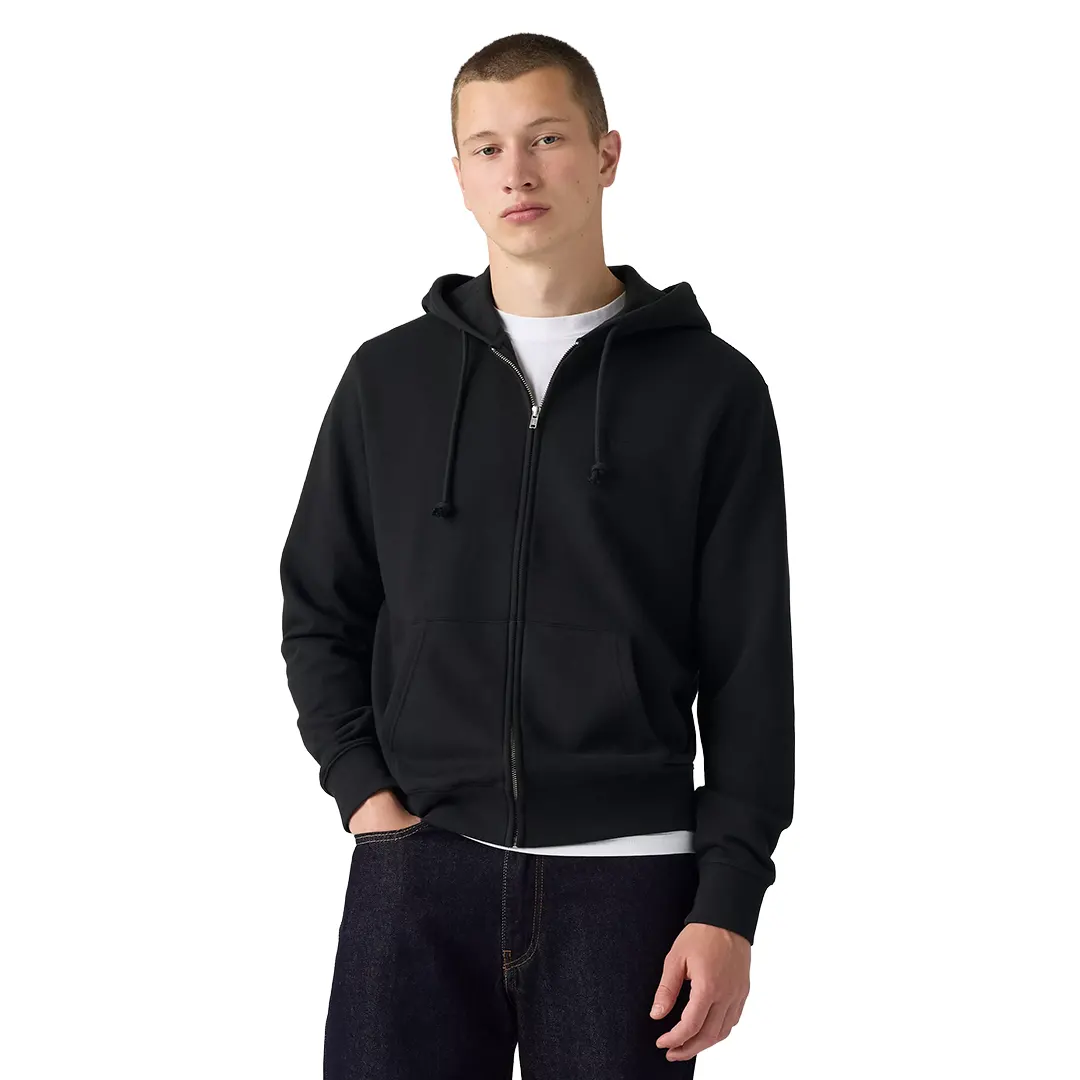 Felpa Zip Cappuccio - Nero - S