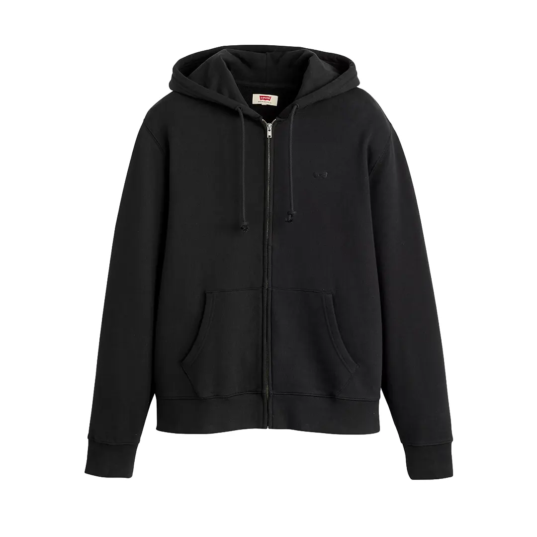 Felpa Zip Cappuccio - Nero - S
