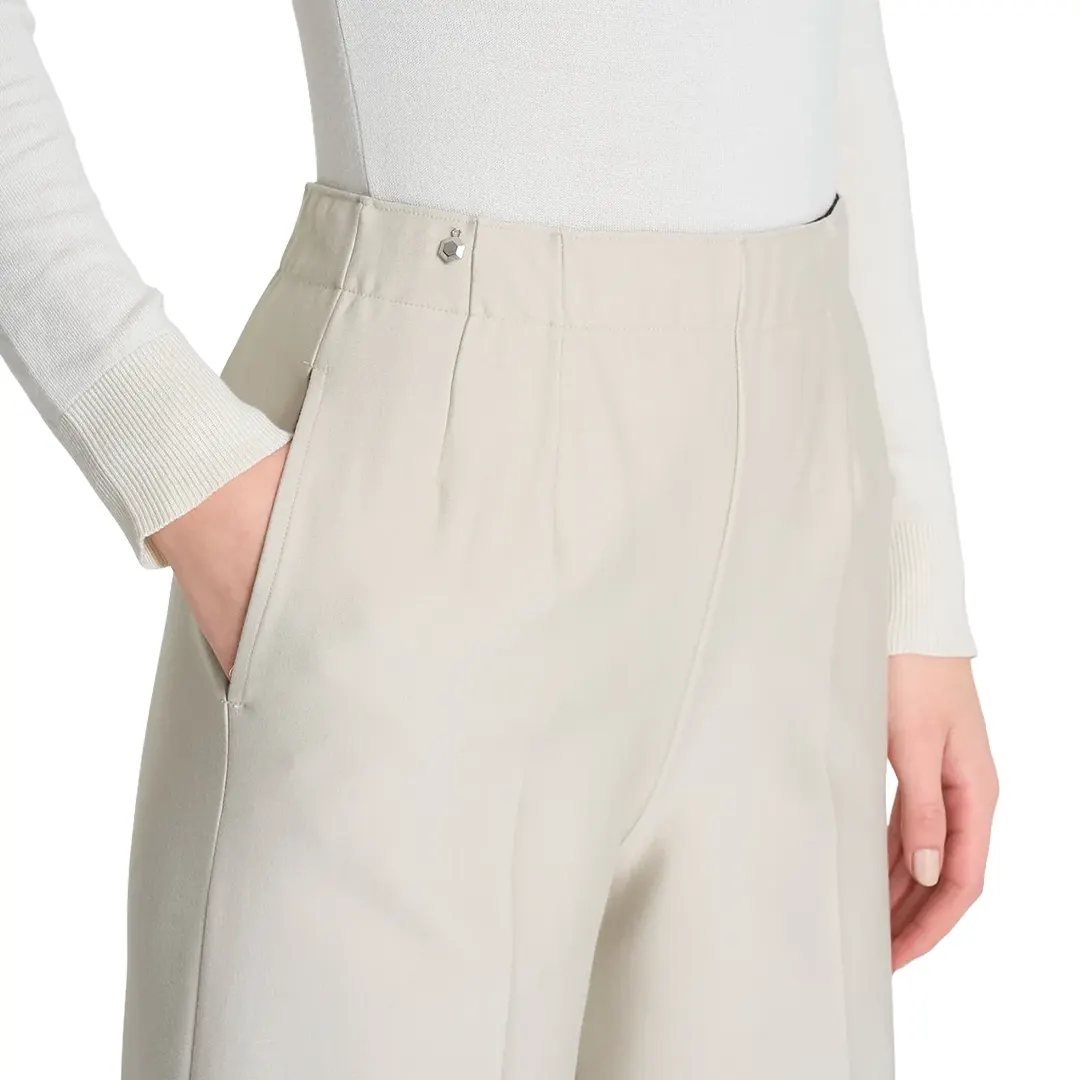 Pantalone Con Tasche Donna - Avorio - 1/38