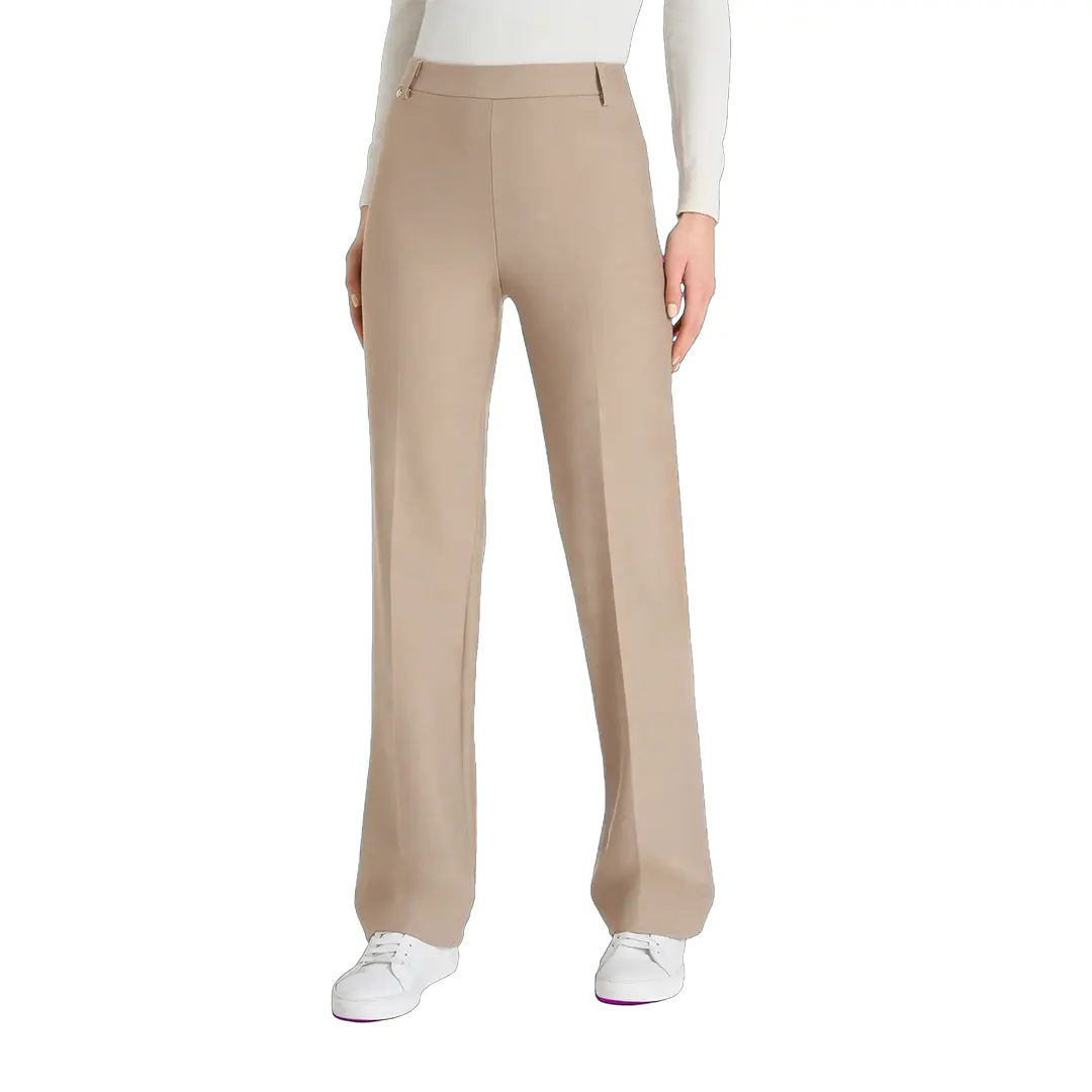 Pantalone Ampio In Compact - Cammello - 2/40