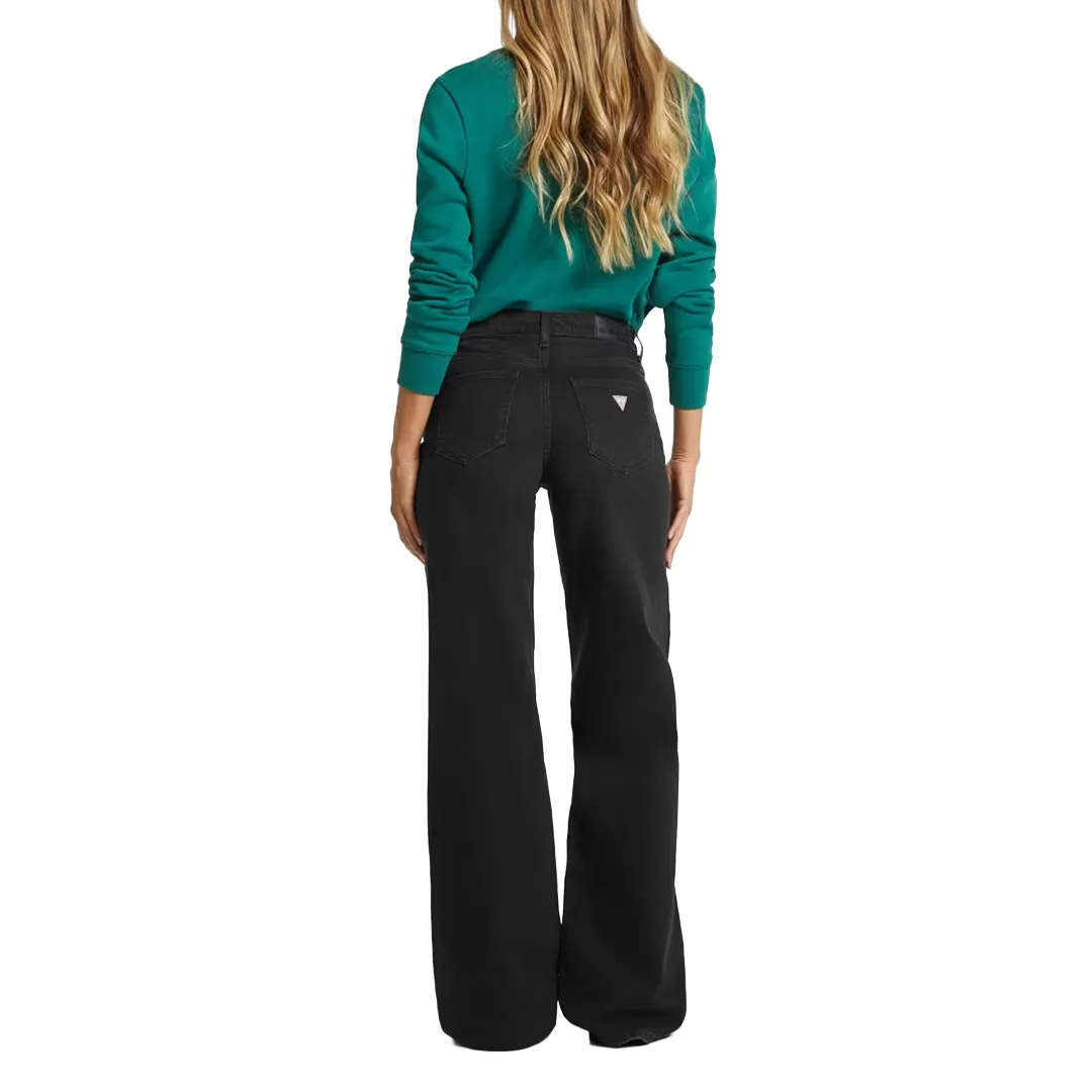 Jeans Wide Leg Donna - Nero - 25/39