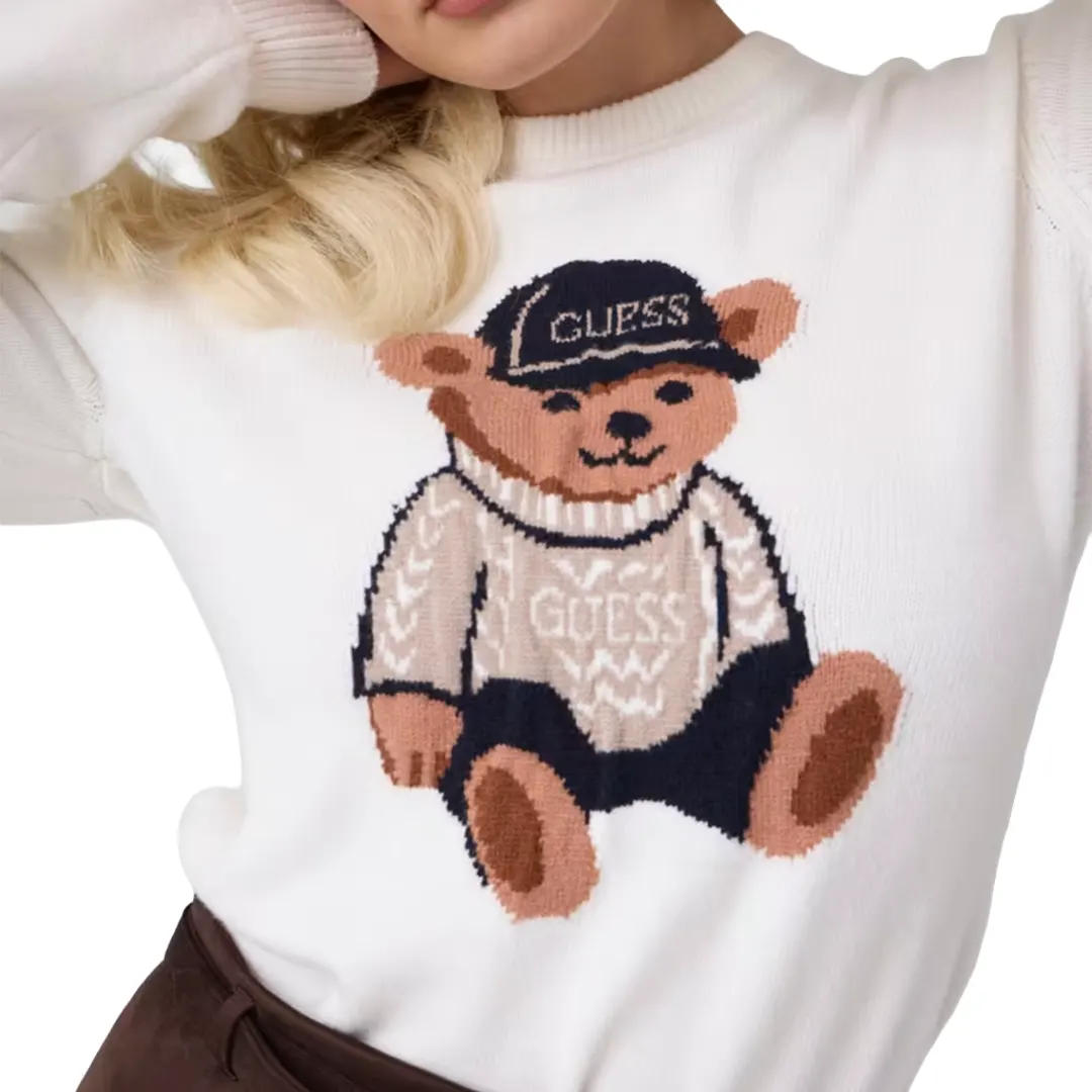 Maglione Orso Donna - Panna - XS