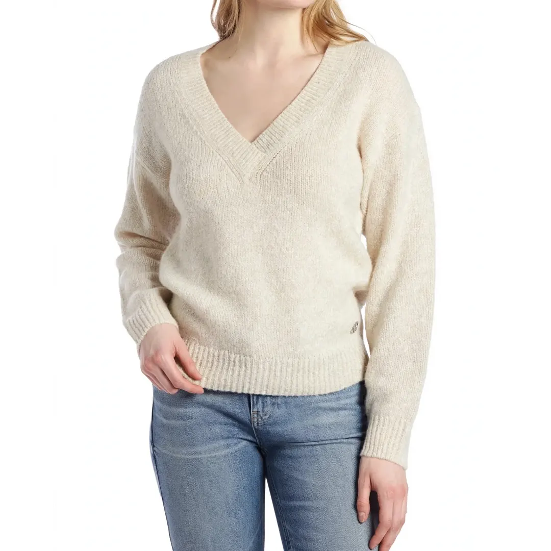 Maglia Scollo V - Crema - S