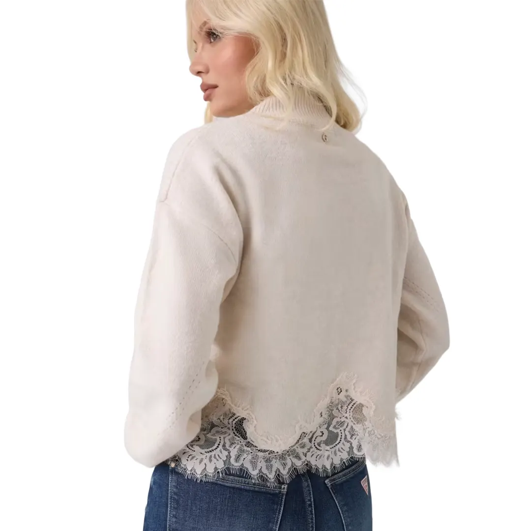 Maglia Paricollo Pizzo - Stone - XS