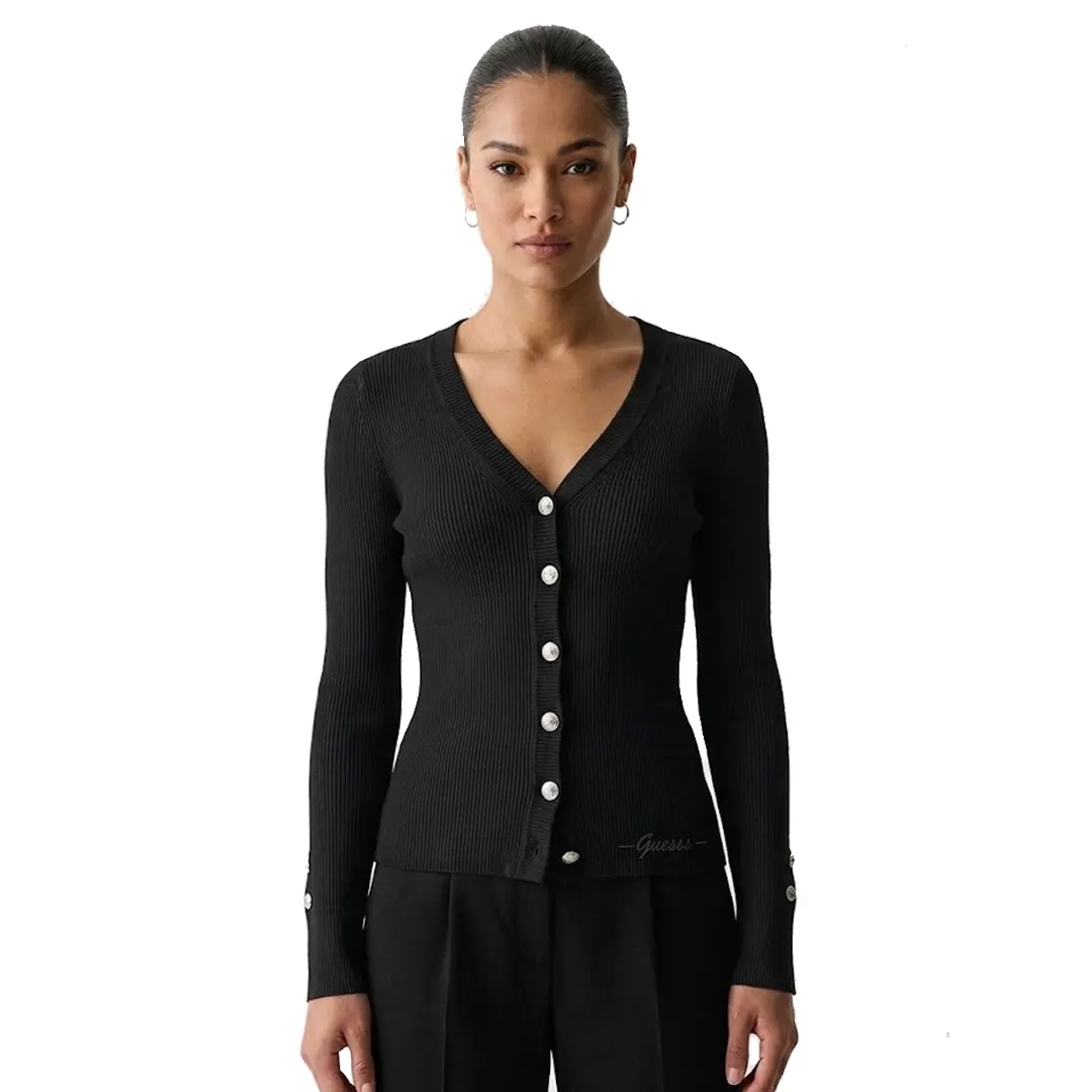 Cardigan Bottoni Donna - Nero - S