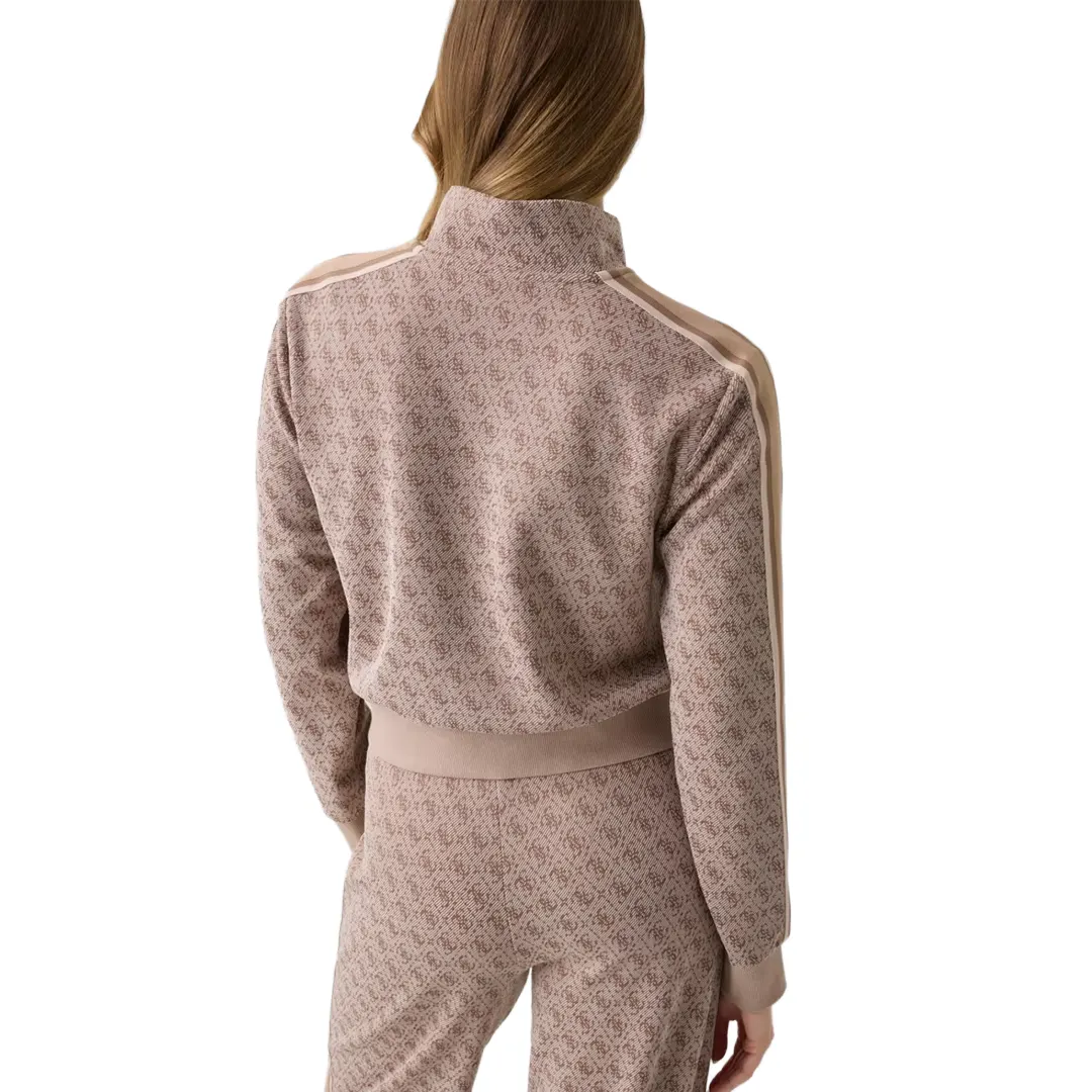 Felpa Zip Donna - Beige Marrone - S