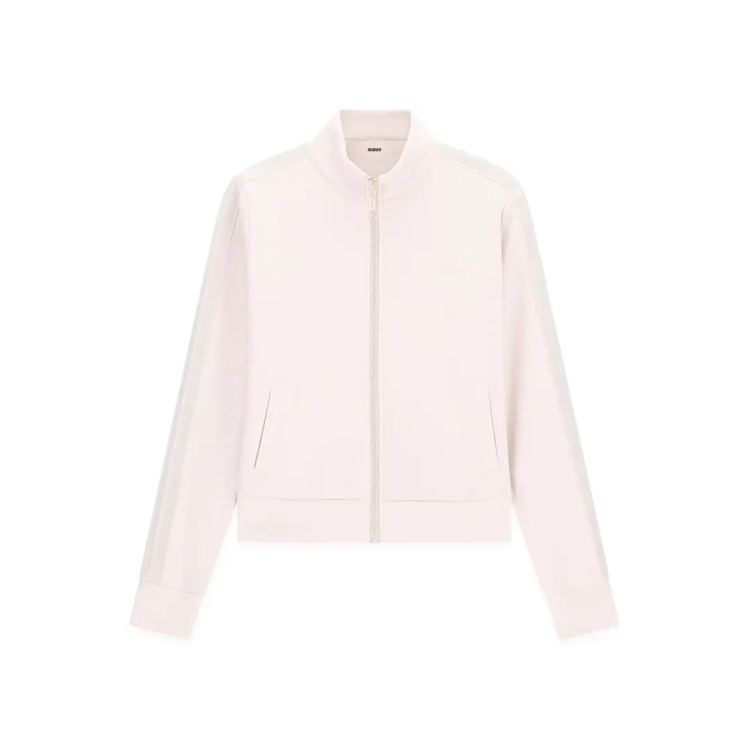 Felpa Collo Alto Zip Donna - Crema - XS
