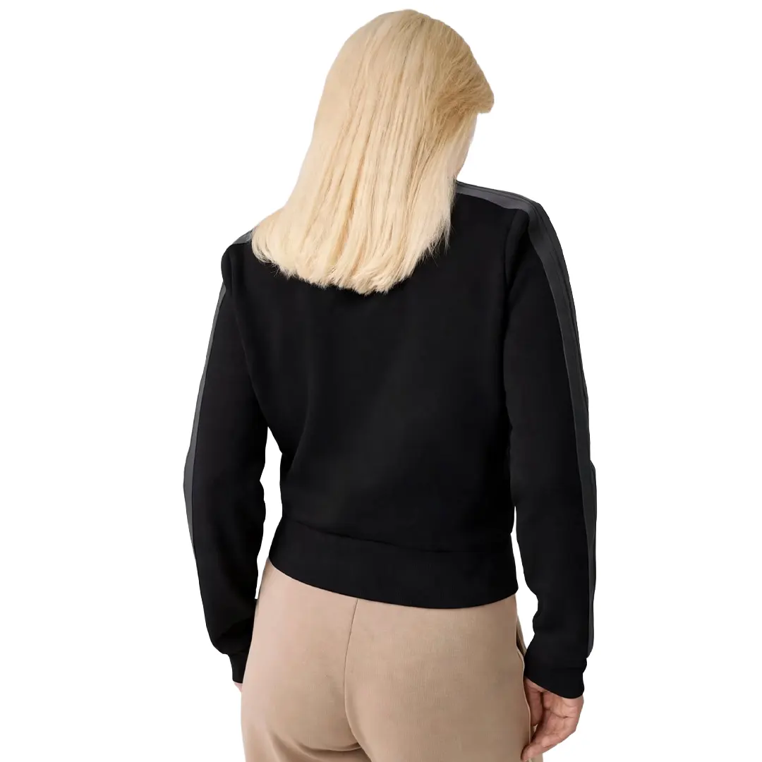 Felpa Collo Alto Zip Donna - Nero - XS