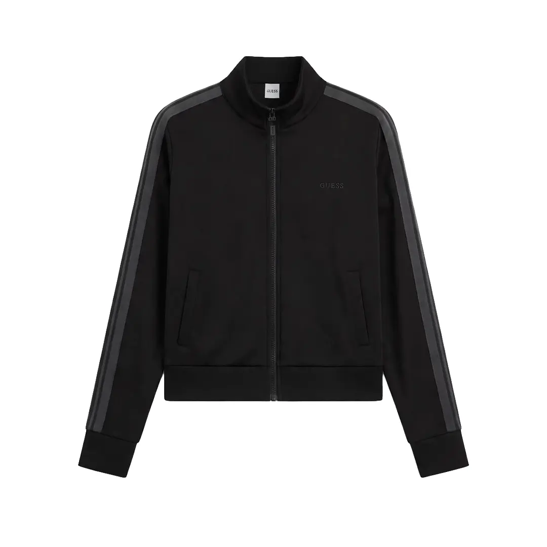Felpa Collo Alto Zip Donna - Nero - XS