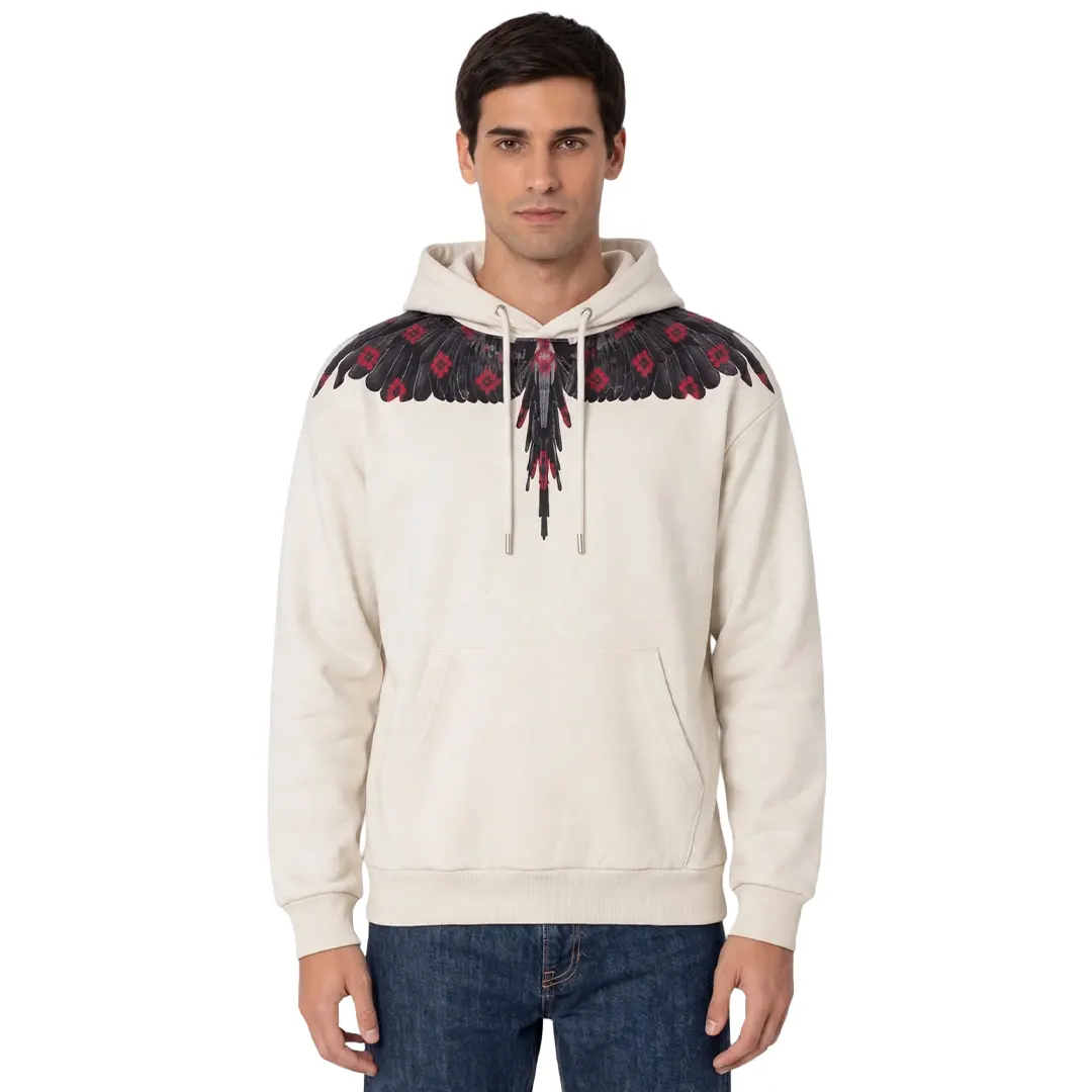 Felpa Cappuccio Garzata - Crema - XS