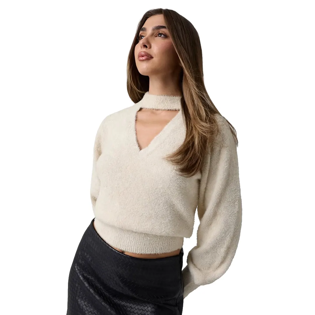 Maglia Girocollo Donna - Panna - XS