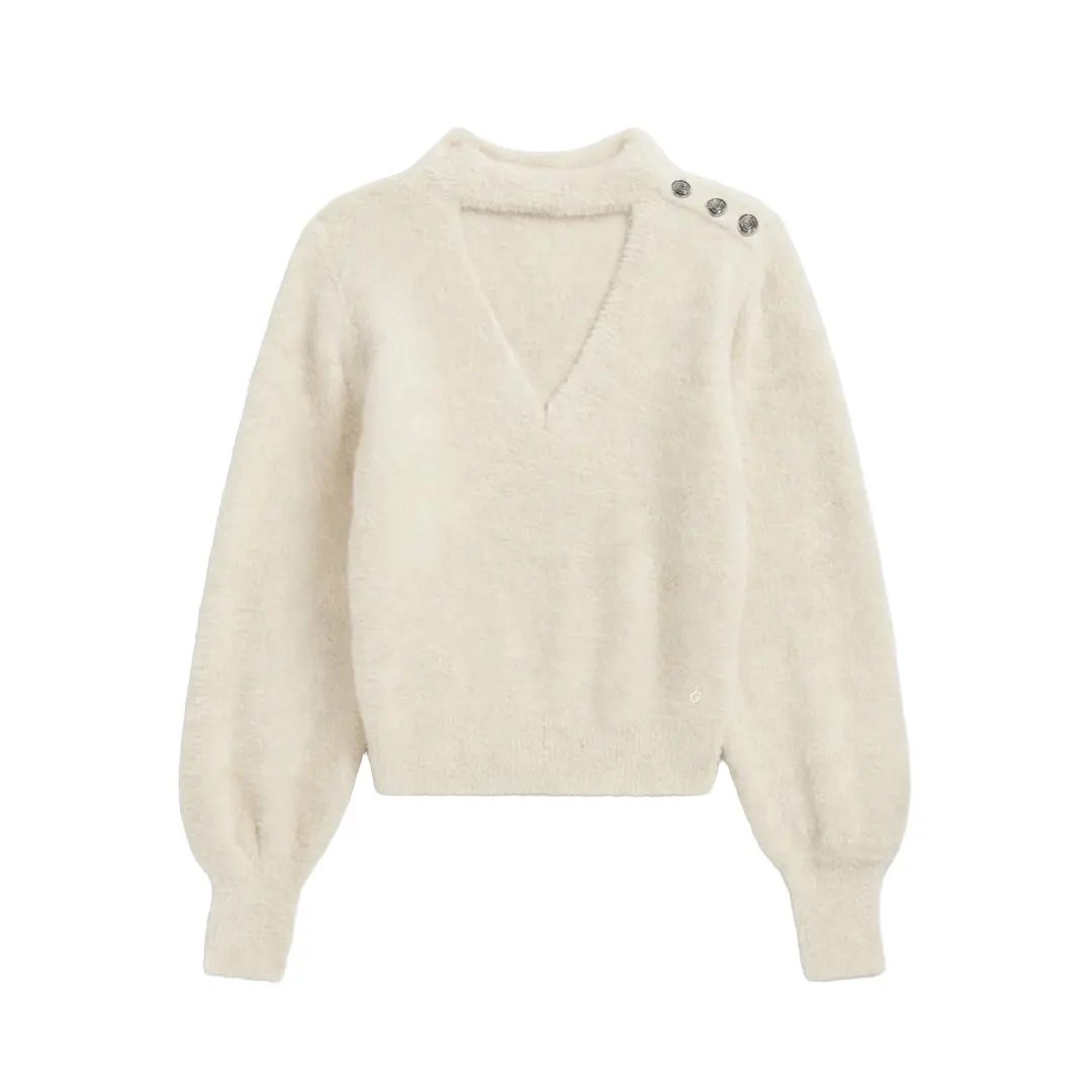 Maglia Girocollo Donna - Panna - XS