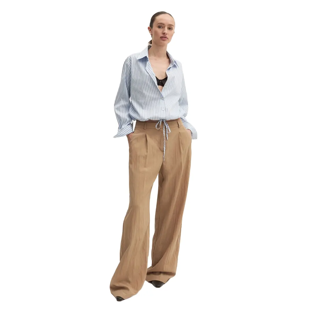 Pantalone Wide Leg Donna - Naturale - 28/42