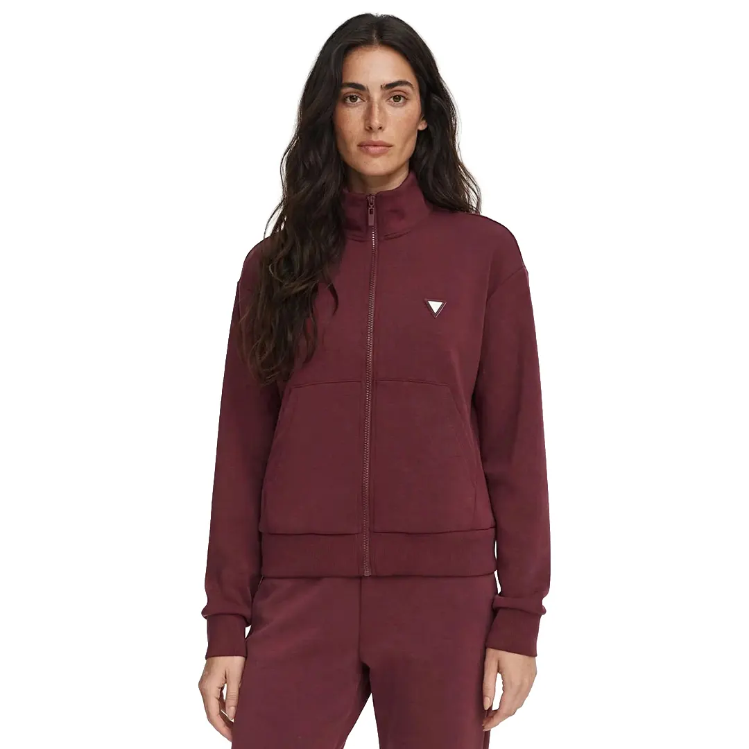 Felpa Zip Donna - Vino - S