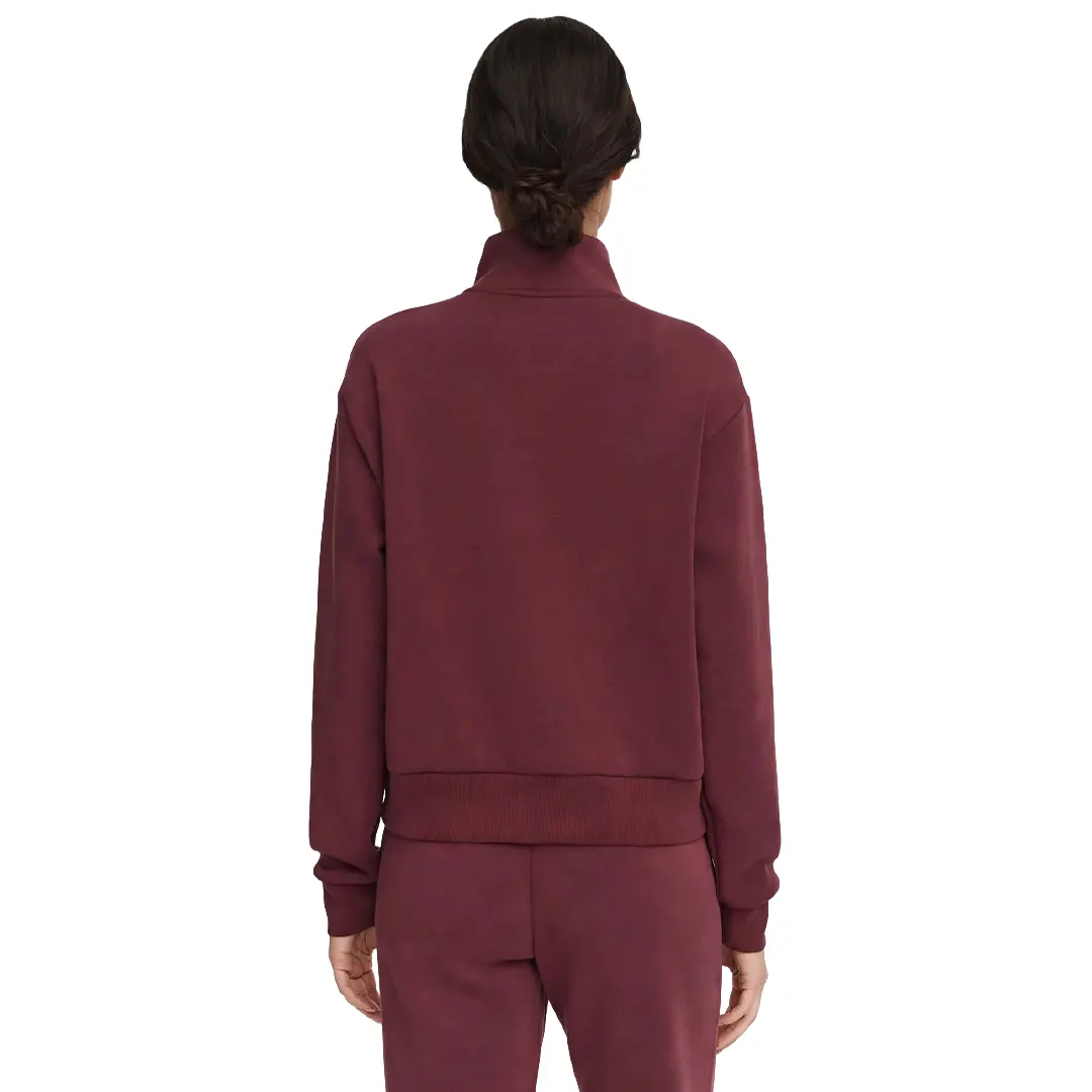 Felpa Zip Donna - Vino - S