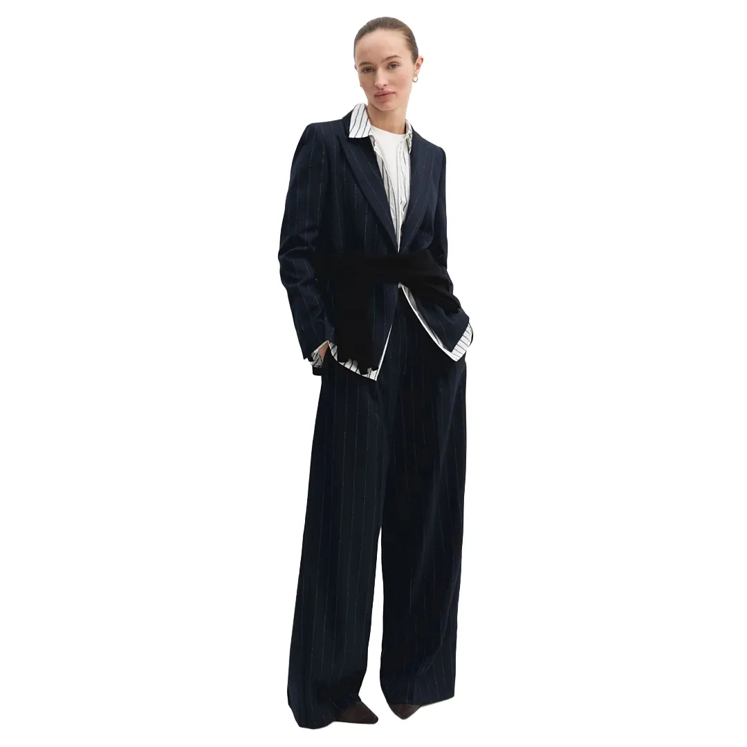 Completo Gessato Lame' Donna - Navy - 26/40