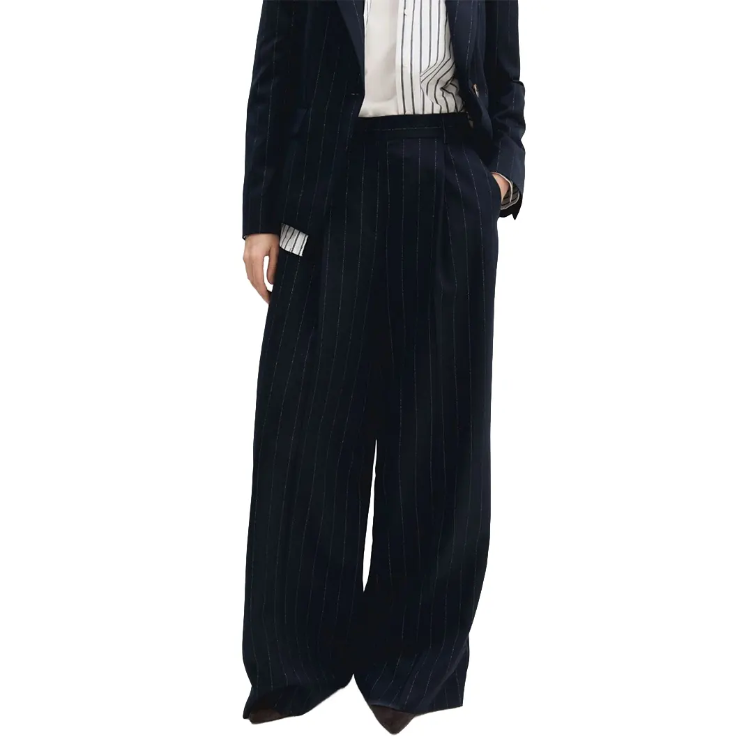 Completo Gessato Lame' Donna - Navy - 26/40