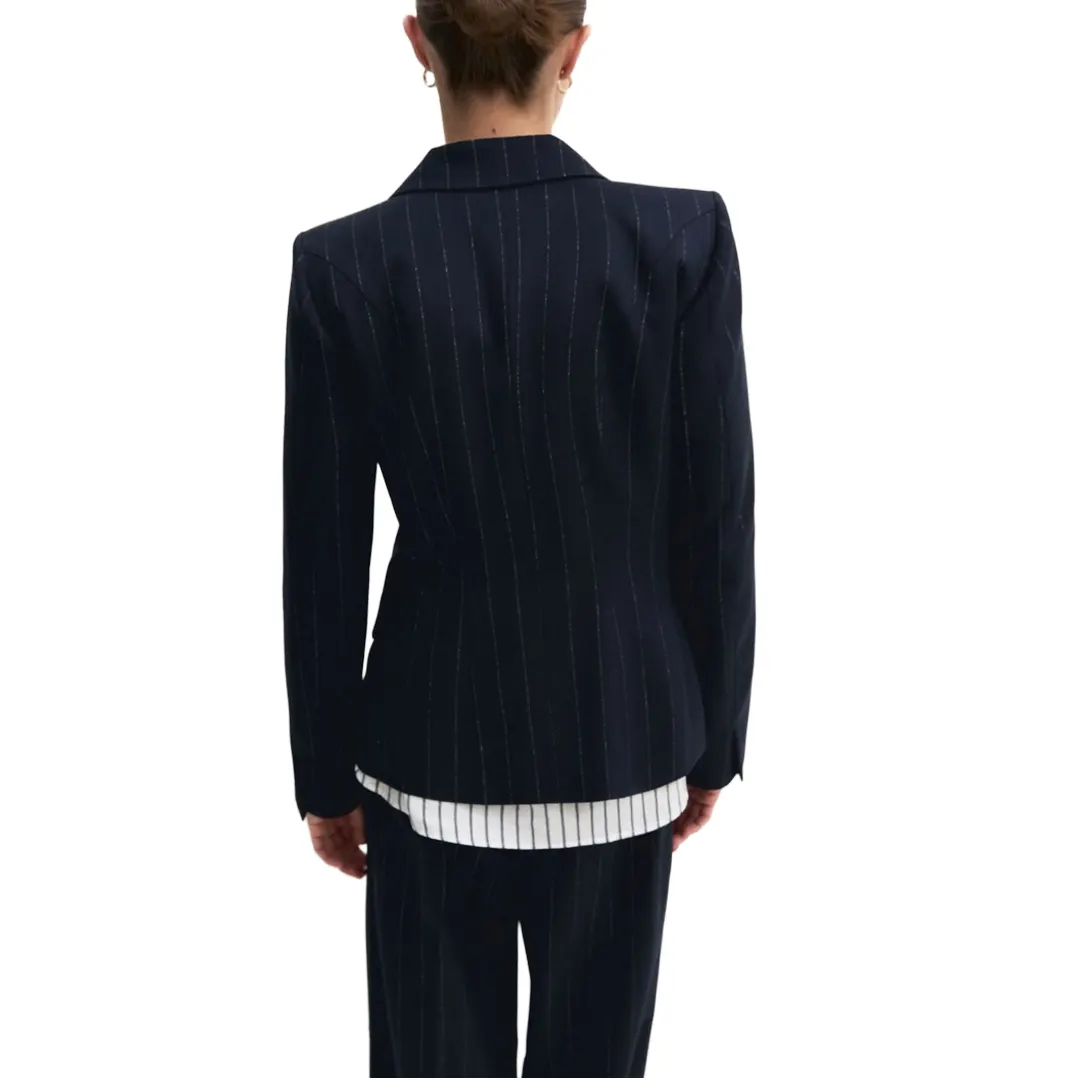 Completo Gessato Lame' Donna - Navy - 26/40