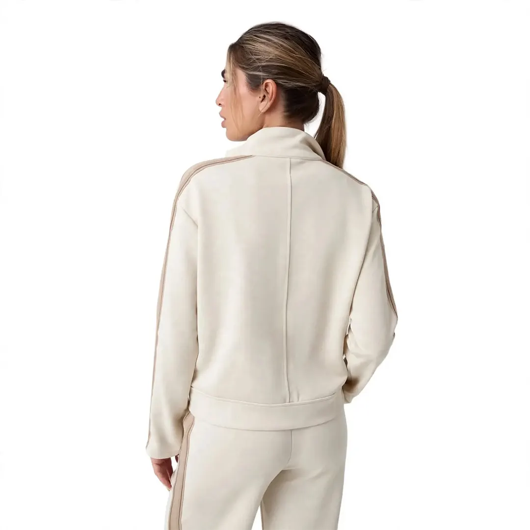 Felpa Zip Donna - Bianco Panna - XS