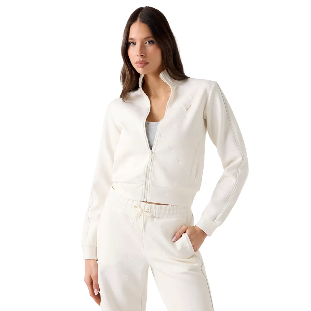 Felpa Zip Donna - Bianco Panna - XS