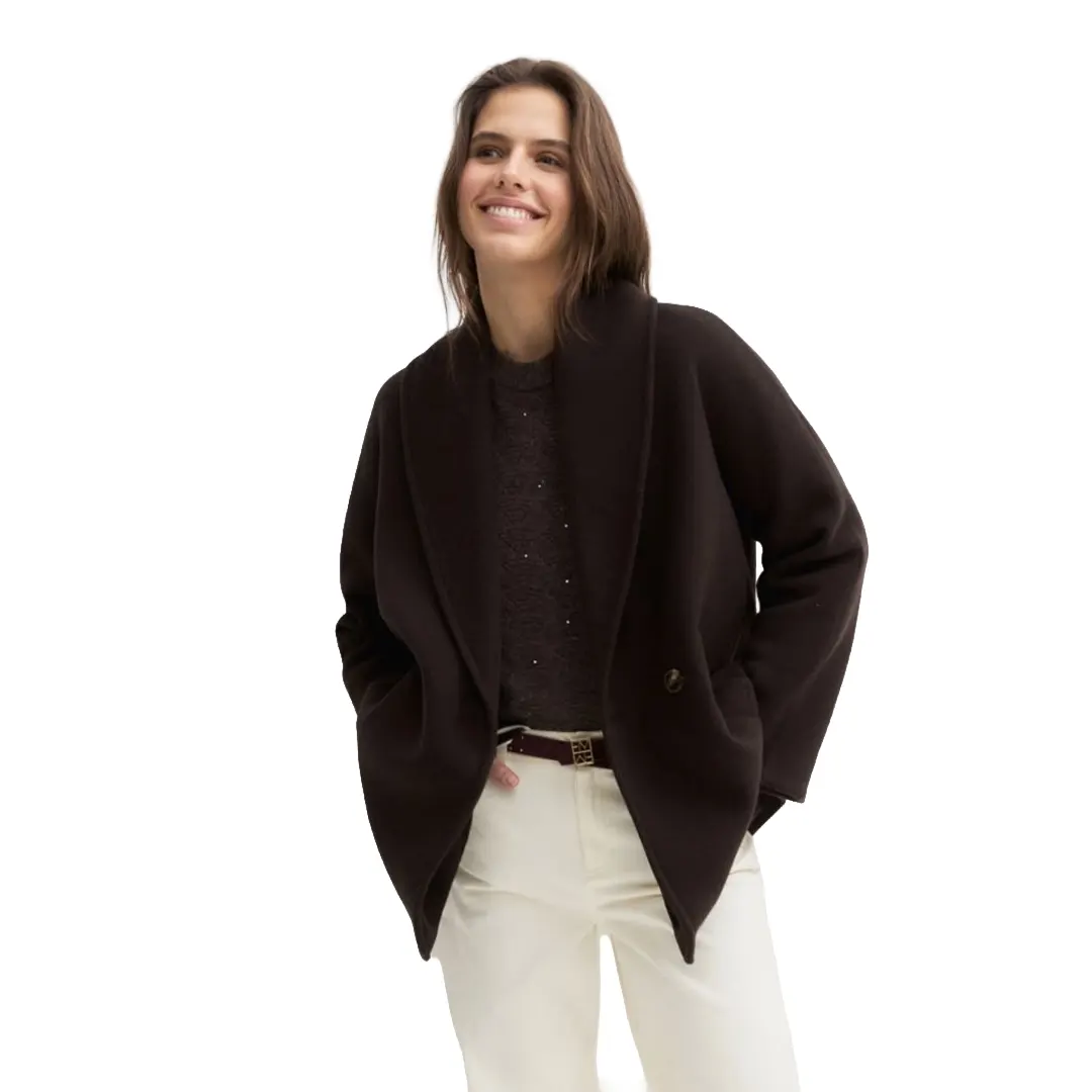 Cappotto Doppiopetto Over Donna - Marrone - 26/40