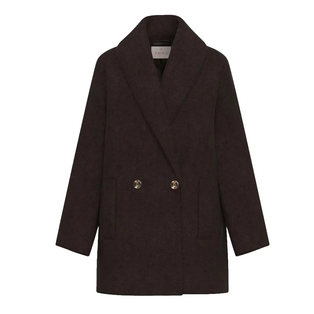 Cappotto Doppiopetto Over Donna - Marrone - 26/40