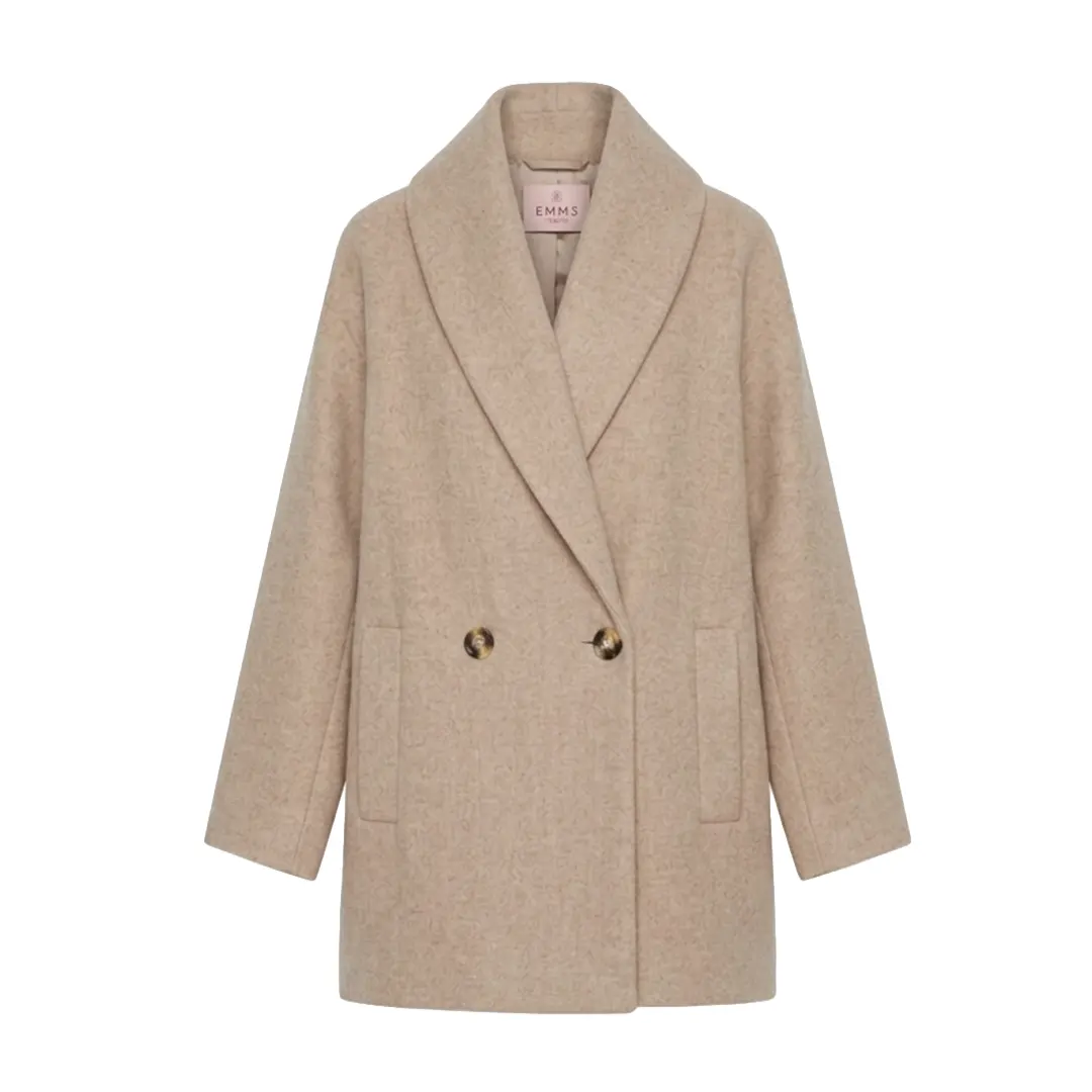 Cappotto Doppiopetto Over Donna - Beige - 26/40