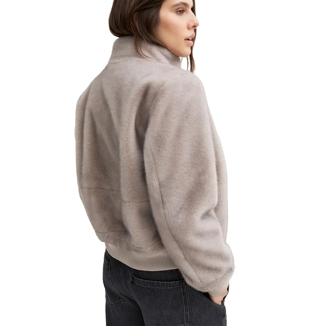 Bomber Pelliccia Donna - Grigio - 28/42