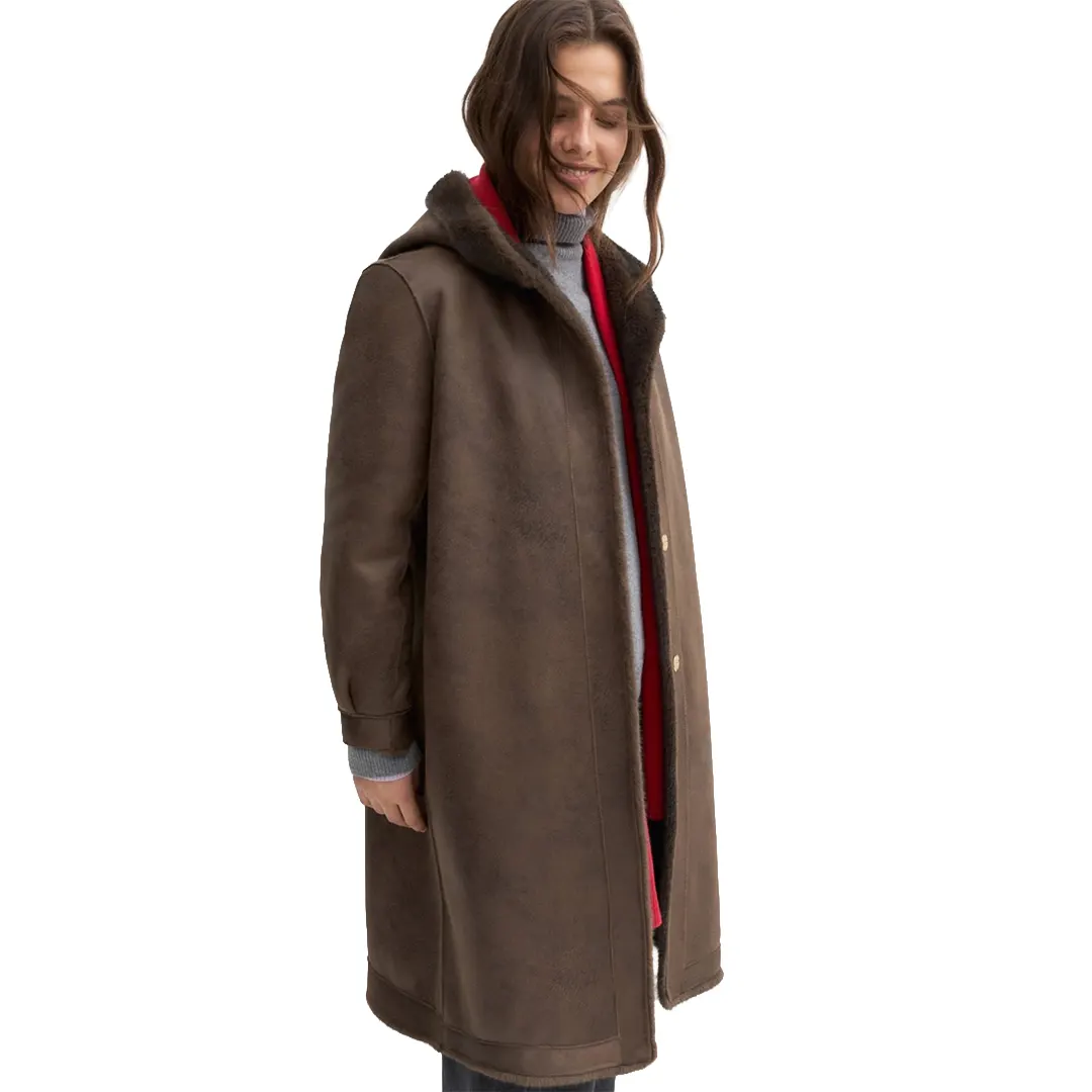Cappotto Reversibile Donna - Marrone - 24/38