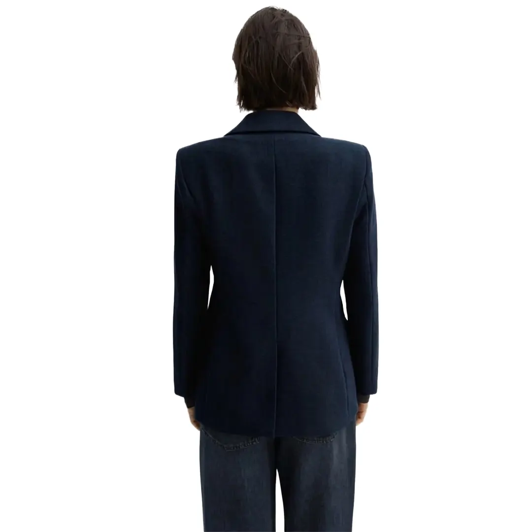 Giacca Ciniglia Doppiopetto Donna - Navy Scuro - 26/40