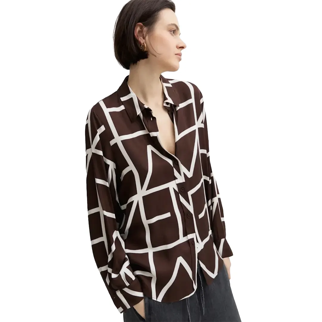 Camicia Viscosa Donna - Marrone - 26/40