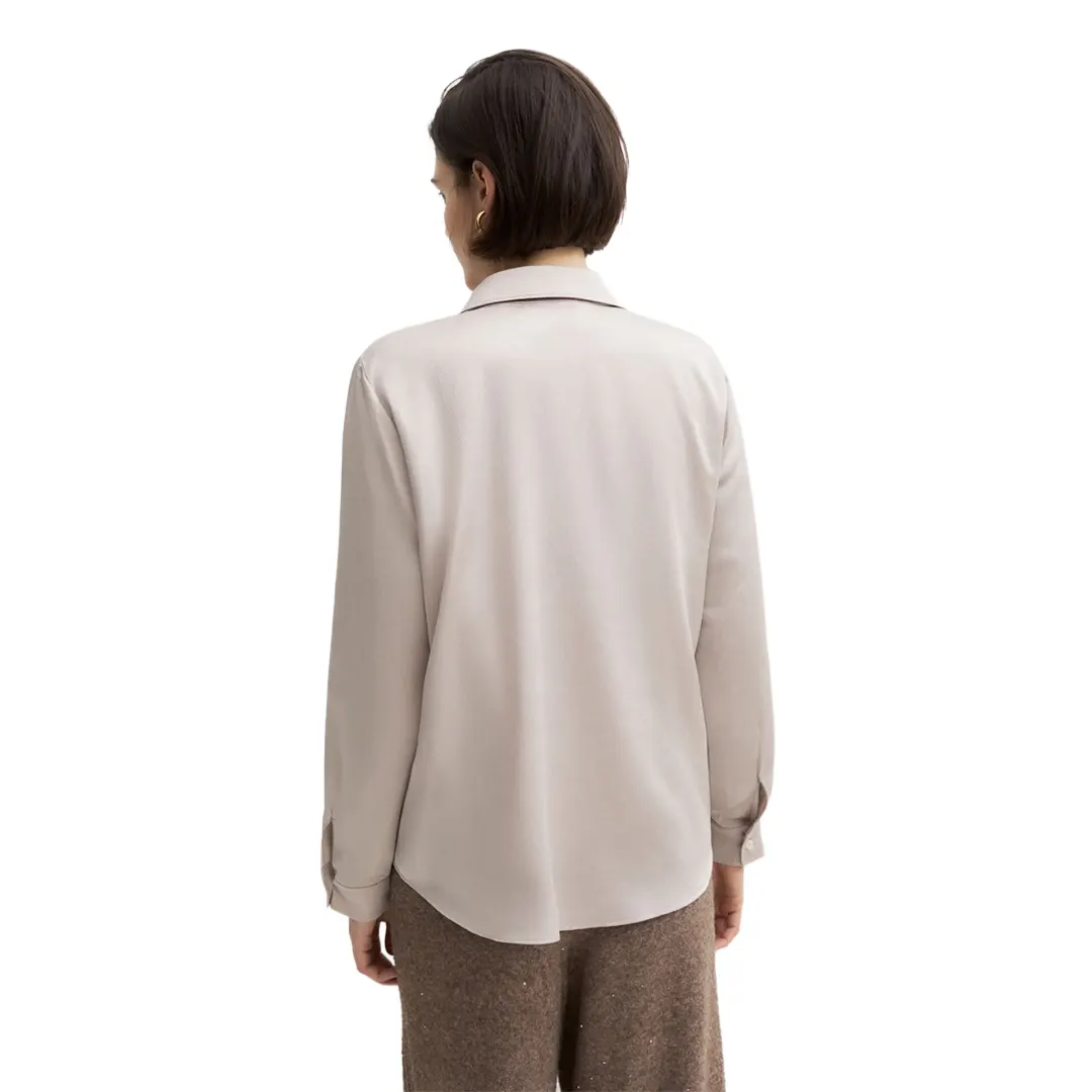 Camicia Raso Martellato Donna - Tortora - 26/40