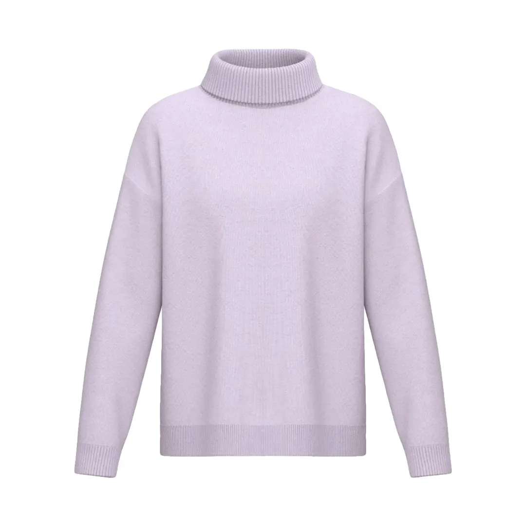 Maglione Collo Alto Donna - Lilla - S