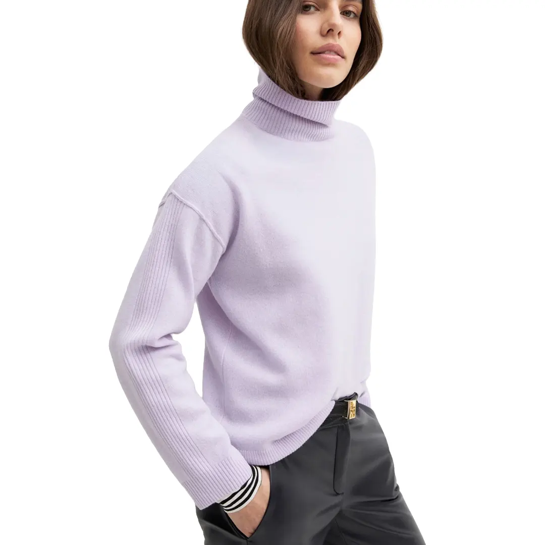 Maglione Collo Alto Donna - Lilla - S