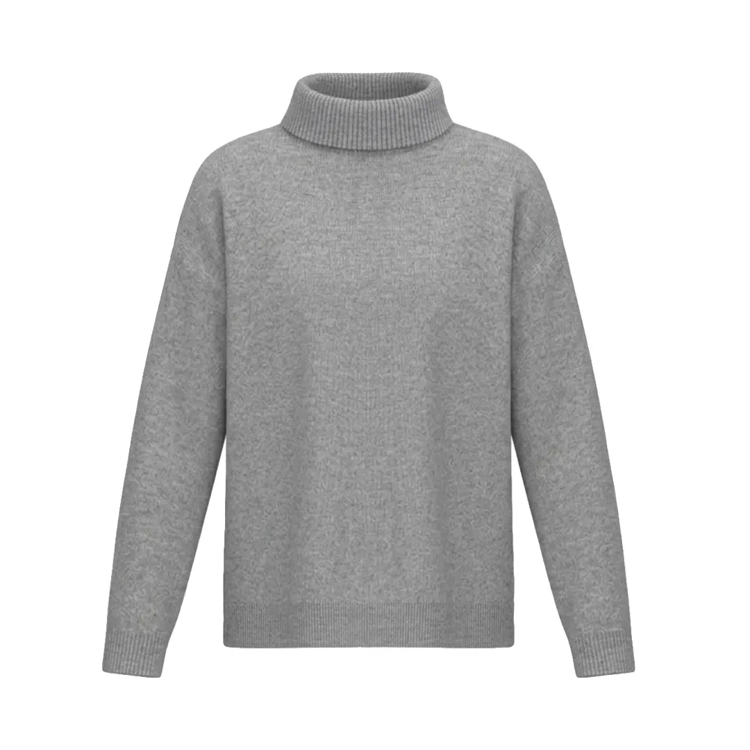 Maglione Collo Alto Donna - Grigio - S