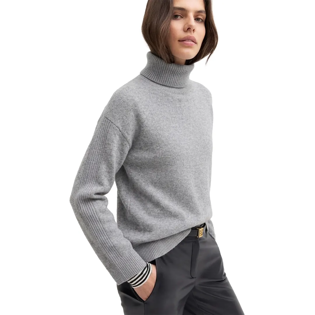 Maglione Collo Alto Donna - Grigio - S