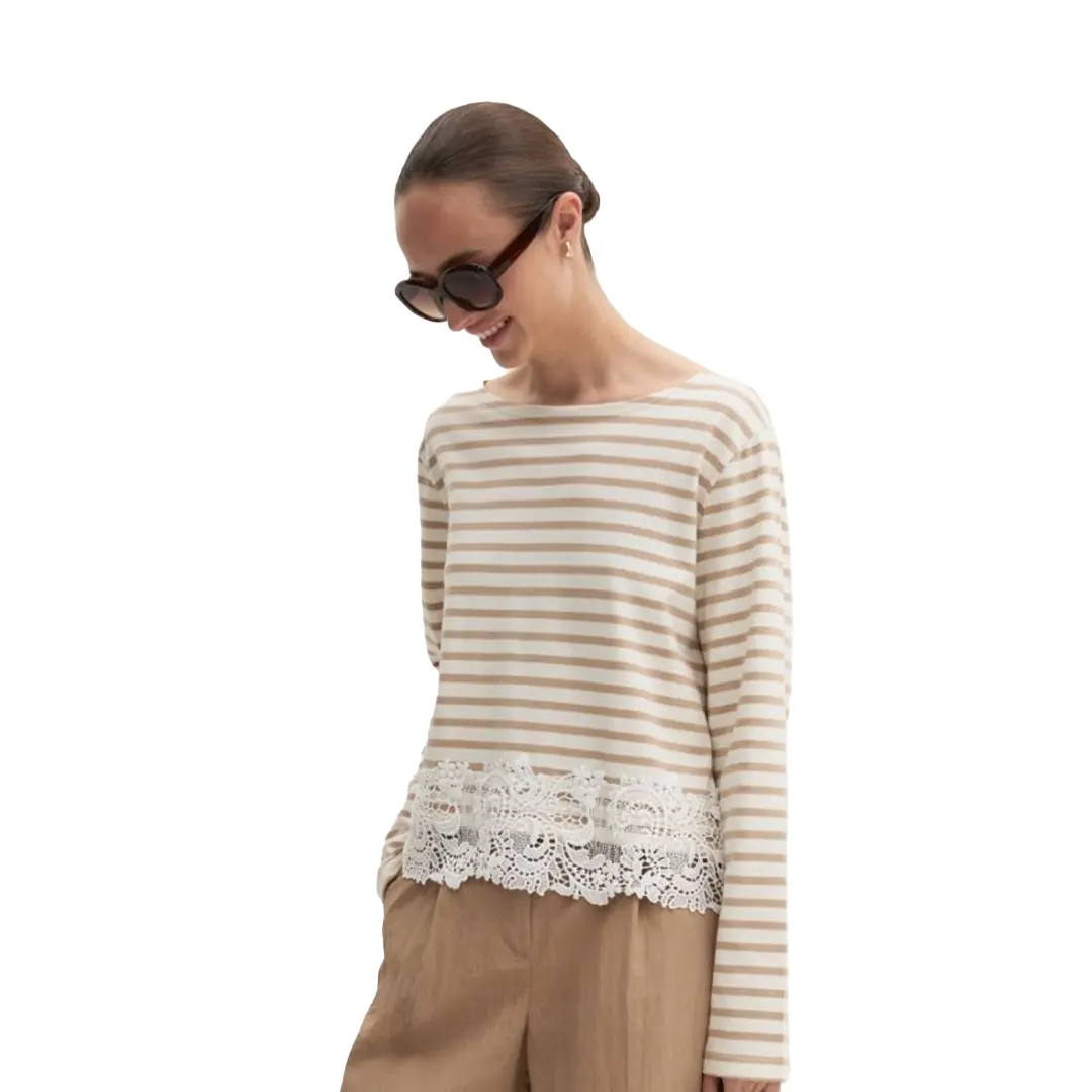 Maglia Con Pizzo Donna