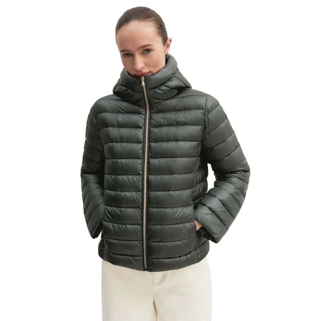 Piumino Cappuccio Donna - Verde Scuro - 26/40
