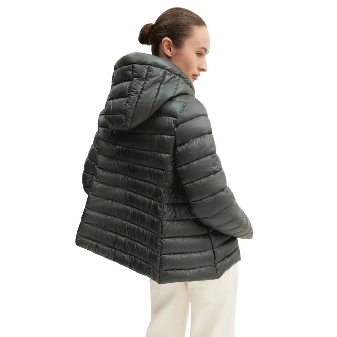 Piumino Cappuccio Donna - Verde Scuro - 26/40