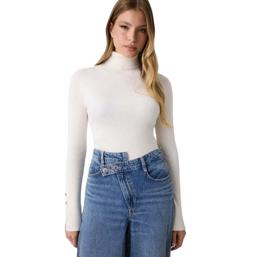 Collo Alto Donna - Panna - XS
