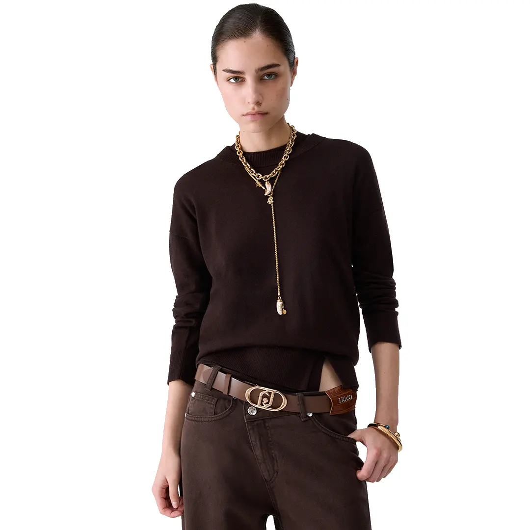 Maglia Girocollo Donna - Mole Brown - XS