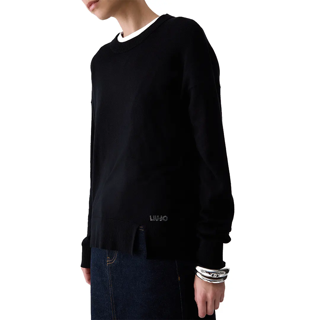 Maglia Girocollo Donna - Nero - XS