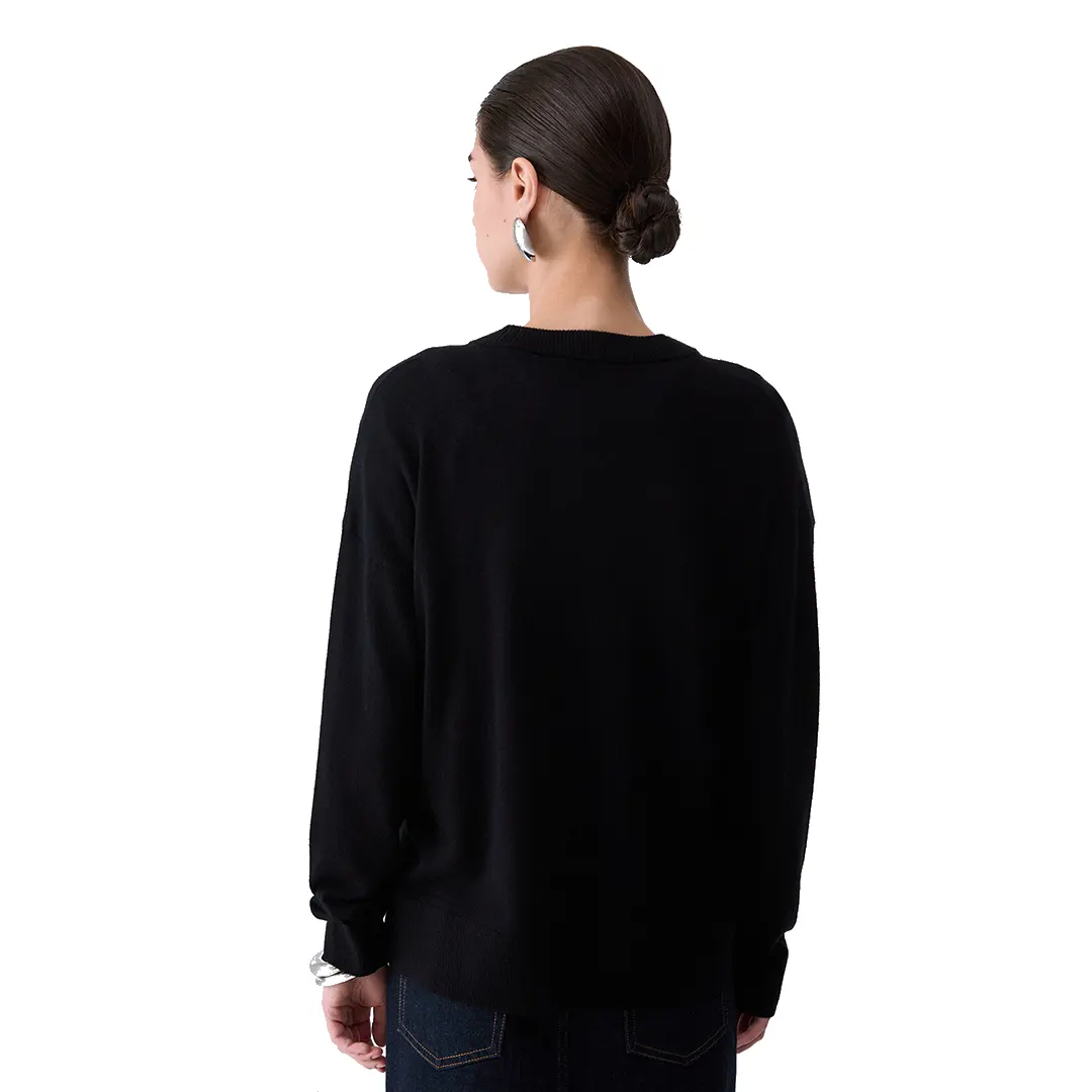 Maglia Girocollo Donna - Nero - XS