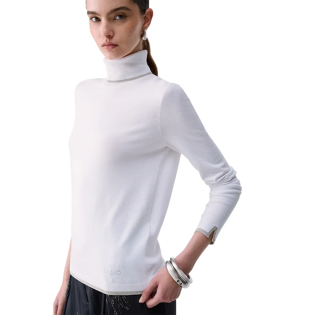 Collo Alto Donna - Bianco Lana - S