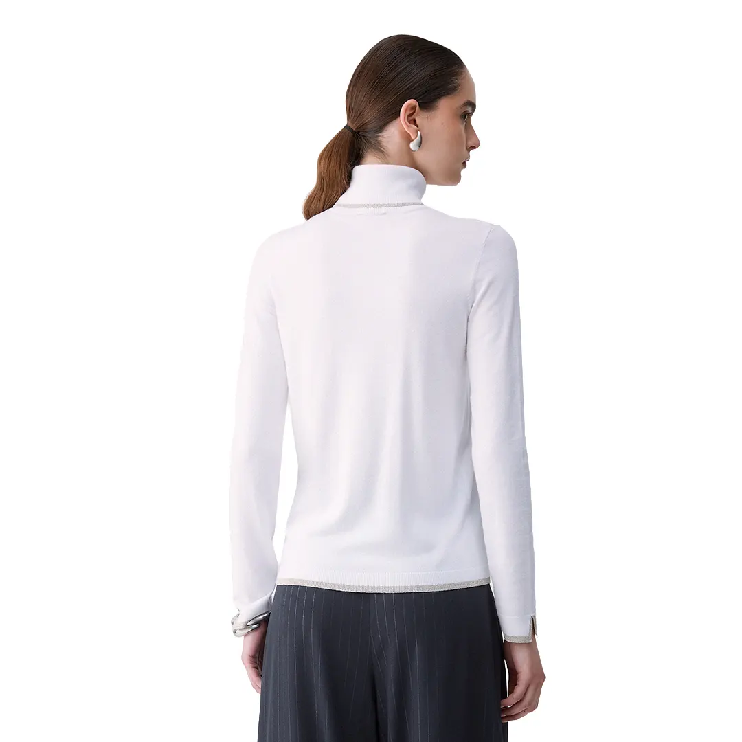 Collo Alto Donna - Bianco Lana - S
