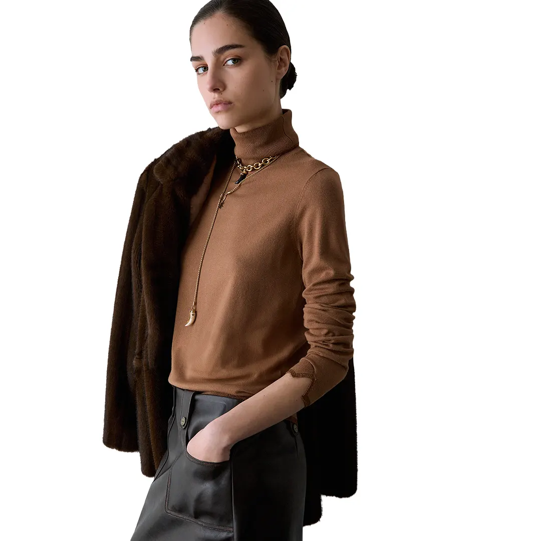 Collo Alto Donna - Cocoa Creme 81020 - XS