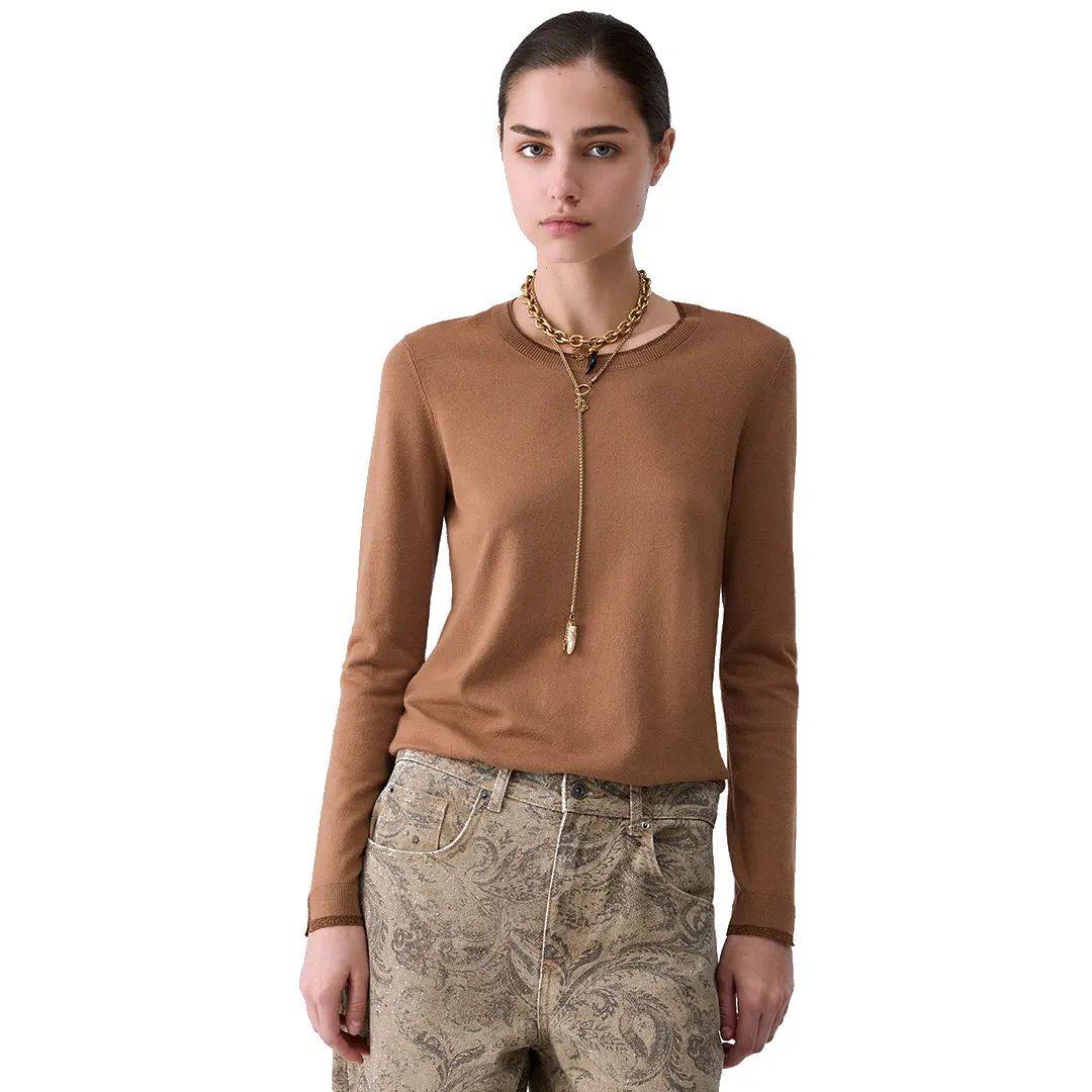 Maglia Girocollo Donna - Cocoa Creme 81020 - XS