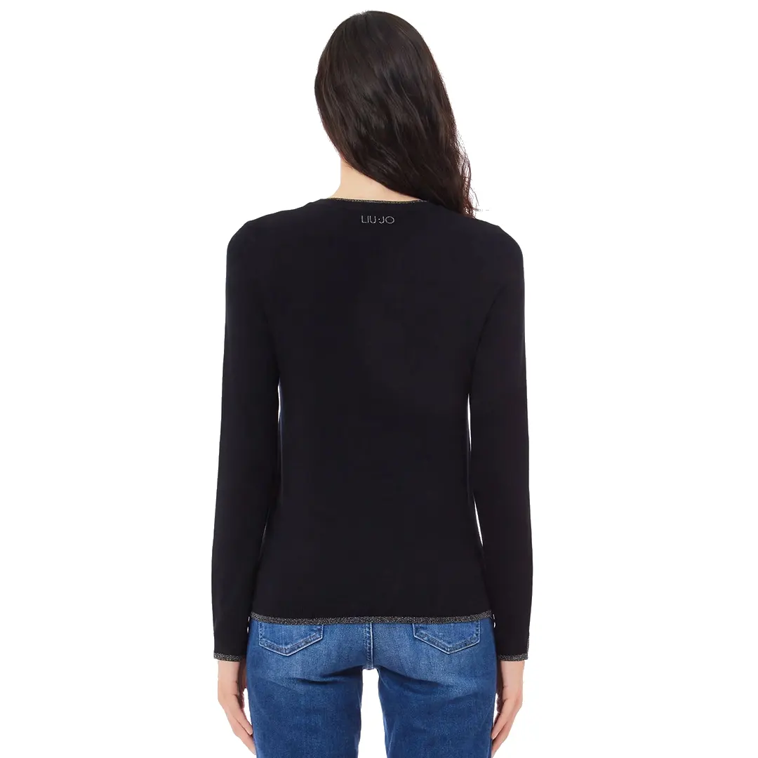 Maglia Girocollo Donna - Nero - XS