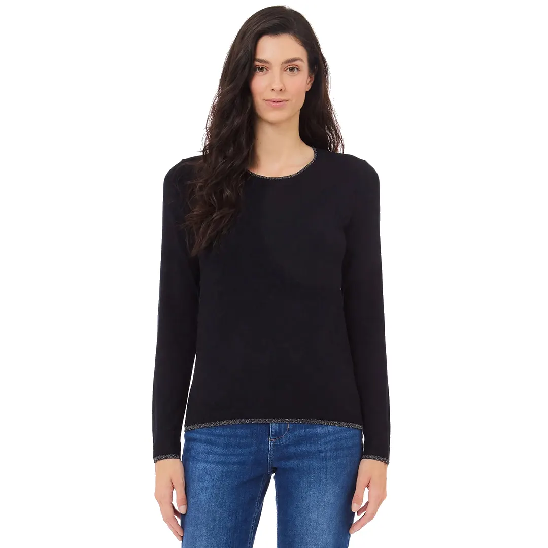 Maglia Girocollo Donna - Nero - XS