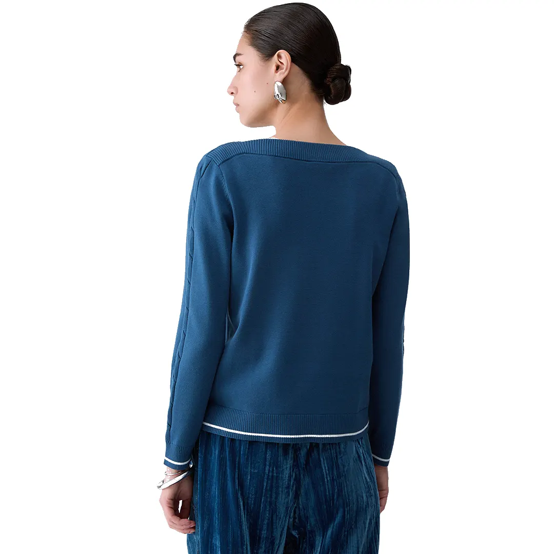 Maglia Scollo Barca Donna - Captain Blue D3075 - S